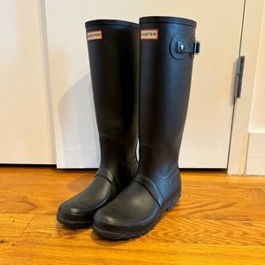 Hunter Original Tall Rain Boots | Black | Size 8